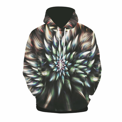 

Toponeto Mens Autumn Spring Fashion 3D Printing Hoodie Hooded Loose Long Sleeve Top
