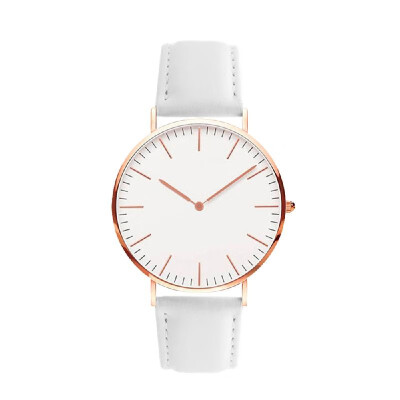 

Men Women Fashion Simple Ultra-Thin Watch Minimalist Casual Leather Band Wrist Watch