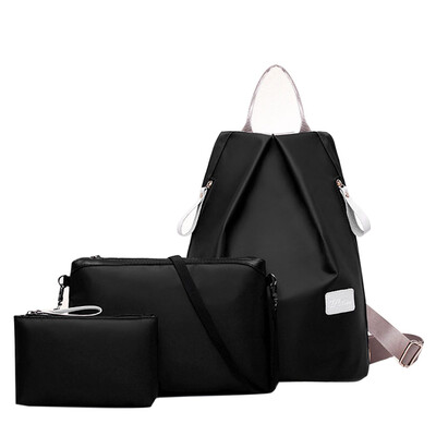 

2015New fashion 3-psc backpack waterproof Nylon oxford bags