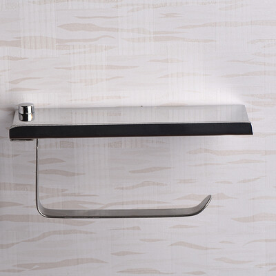 

Toilet Paper Holder Bathroom Wall Mount Paper Towel Dispenser Toilet Tissue Roll Storage Hanger Polished Chrome Stainless Steel