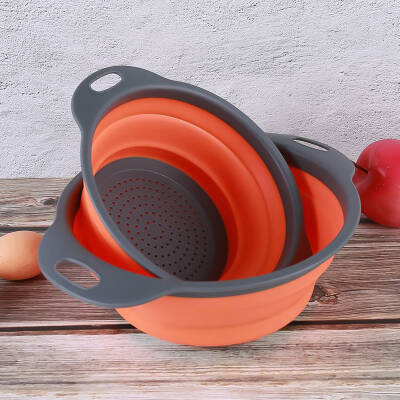

Folding Collapsible Silicone Colander Strainer Kitchen Fruit Filter Basket Small