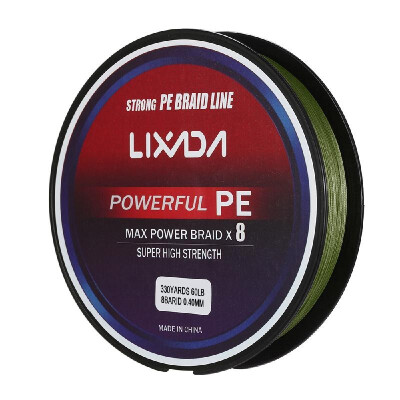 

Lixada 300M 330Yds 8 Strands PE Braided Fishing Line Super Strong Multifilament Fishing Line Carp Fish Line Wires Rope Cord 20-9