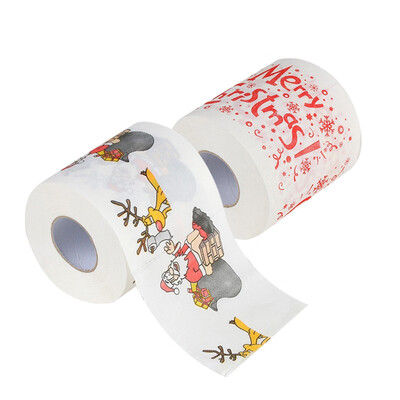 

Gobestart 2PC Home Santa Claus Bath Toilet Roll Paper Christmas Supplies Xmas Tissue Roll