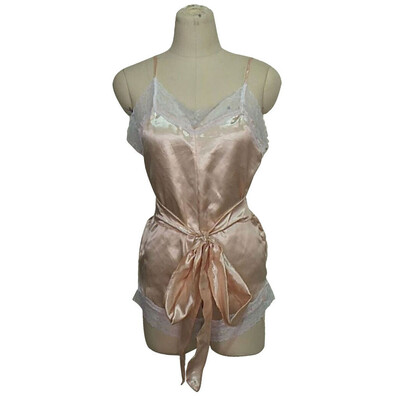 

Women Lady Sexy Lace Sleepwear Satin Nightwear Lingerie Pajamas Suit Size -XL