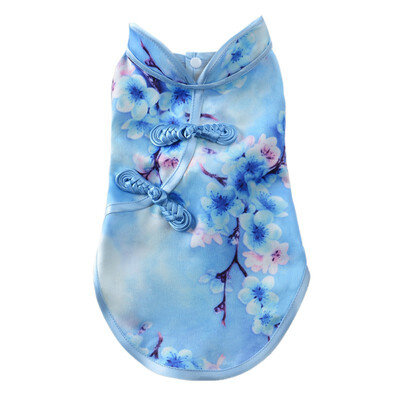 

Summer Dog Pet Dresses For Dogs Skirt Tang Suit Chinese Cheongsam Costume Clothes for Dogs Pet Puppy Cats