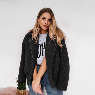 

Roseonmyhand Women Open Front Cardigan Jacket Faux Fur Coat Warm Winter Overcoat Outercoat