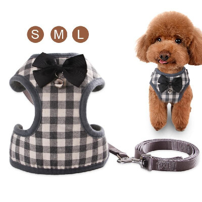 

Pet Vest Harness Set with Leash Adjustable Chest Strap for Small Dog Cat Puppy Bichon Frise Schnauzer Pomeranian