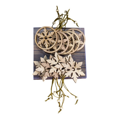 

12PCS Wooden Slices Crafts Cutout Hanging Pendant Ornaments Christmas Unfinished Home Christmas Tree Bar Shop Decoration