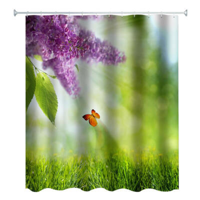 

3D Waterproof Shower Bath Curtain Landscape Print Bathroom Supplies