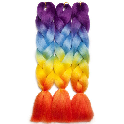 

3 Packs Braiding Hair Ombre for crochet Hair Weave with Synthetic&Twist Braiding Hair Extensions