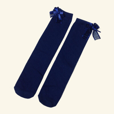 

Girl Big Bow Knee High Long Soft Warm Tights Socks Stockings Pantyhose Yulllu