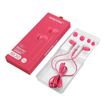

WOPOW Multi-color Candy Headphone With Microphone In-ear Wired Headphone Silicone Earplug Suitable For Apple Huawei Xiaomi Mobil