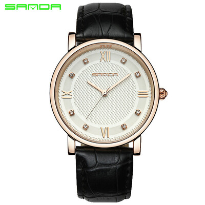 

7 fashion waterproof quartz simple belt couple watch