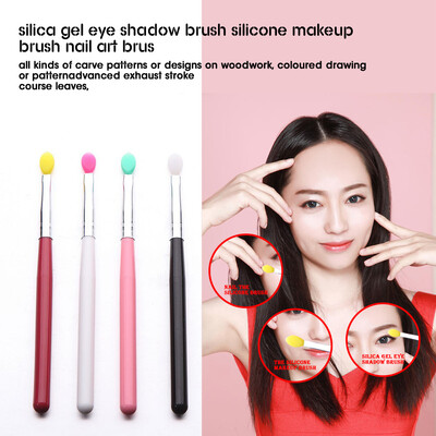 

Toponeto 4pcs Silicone Makeup Brush Cream Concealer Blush Eye Shadow Gel Lip Brushes Tool