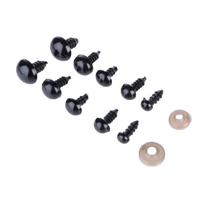 

100pcsbox Animal Plush Toys EyesBlack Screw Feet DIY Dolls Accessories