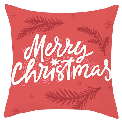 

Tailored Christmas Series Home Decor Polyester Peach Skin Pillow Case 18x18in
