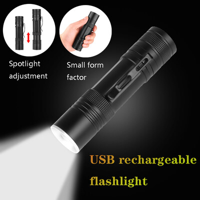 

Saidsome Bright Lamp XHP50 Flashlight USB LED Torch Use 18650 or 26650 Battery Outdoor flashlight lamp