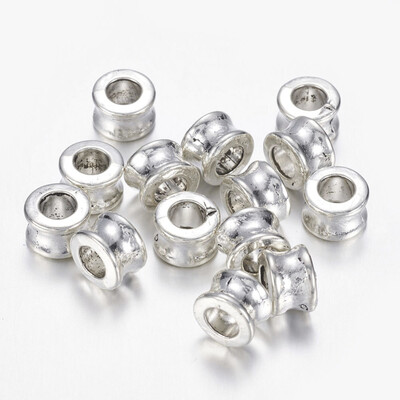 

Tibetan Silver European Beads Large Hole Beads Tube Lead Free & Cadmium Free Antique Silver 8x55mm Hole 45mm