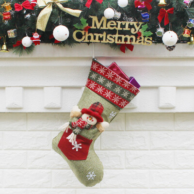 

〖Follure〗Wr Newly Design Pocket Elderly Pockets Snowman Christmas Stocking Christmas Gift