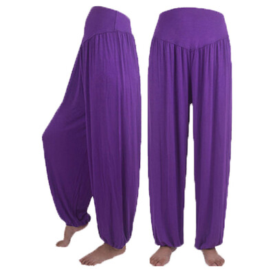 

Womens Elastic Loose Casual Modal Cotton Soft Yoga Sports Dance Harem Pants