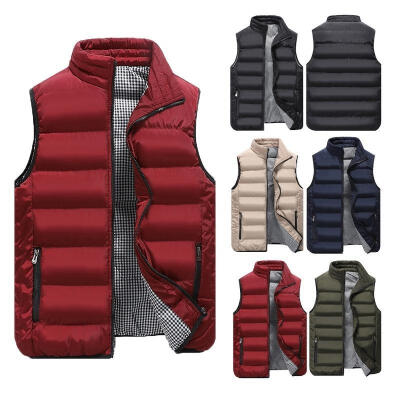 

Men´s Winter Sleeveless Cotton Jacket Padded Waistcoat Hooded Vest Coats Outwear