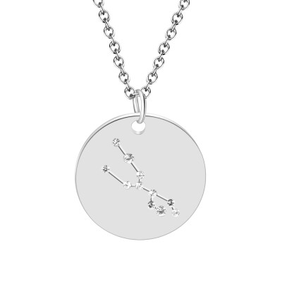 

Constellation Jewelry Stainless Steel Crystal Pendant Necklace for Women Gold