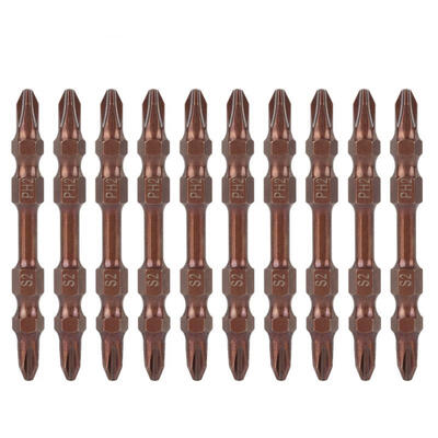 

Greensen 10Pcs 65mm Electric Screwdriver Bits Set 5A S2 Alloy Cross Double Small Head PH2