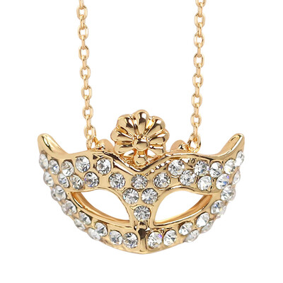 

South Korean Imports of Bohemia Mask Diamond Flower Necklace Chain Clavicle