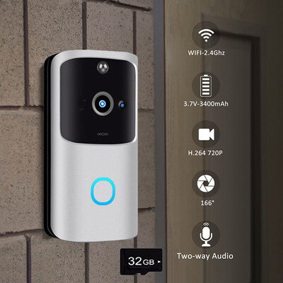 

〖Follure〗Wireless WiFi DoorBell Smart Video Phone Visual Intercom Secure 32GB TF Card