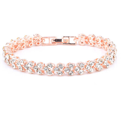

2020New Fashion Roman Style Woman Sterling Silver Crystal Diamond Bracelets Gifts