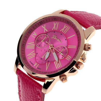 

Hot sale New Casual Watch Women Dress Watches Roman PU Leather Quartz WristWatch For Women Men relogio masculino erkek 2018 F