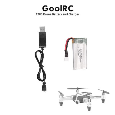

3pcs 37V 500mAh Battery&1 USB Charger for Drone GoolRC T700 RC Quadcopter Spare Parts