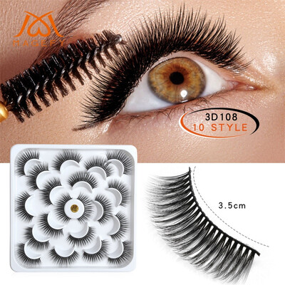 

〖Follure〗10 Pairs Of 3D Mink Fur With Soft Long Curly And Warped Many Layer Eyelashes