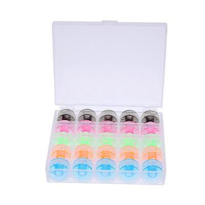 

25pcs Spool Bobbins Sewing Machine Bobbin Case Organizer Storage Colorful