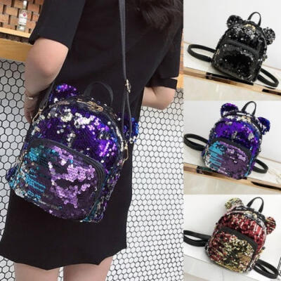 

Fashion Women PU Leather Backpack Satchel Shoulder Handbag School Bag Black