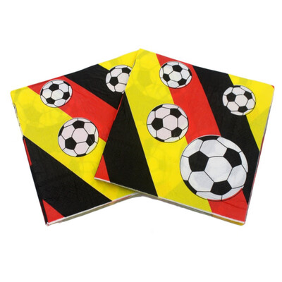

New Hot 20pcslot Football Napkins Kids Birthday Wedding Party Supplies Football Paper Napkins Happy Birthday Party Supplies
