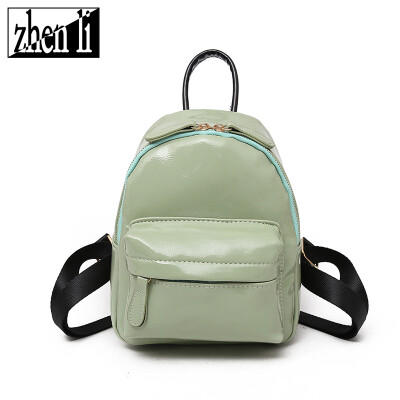 

College style new candy color explosion model PU leather girl shoulder bag soft surface bright face popular female small