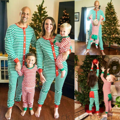 

New Children Adult Family Matching Christmas Pajamas Sleepwear Nightwear Pyjamas