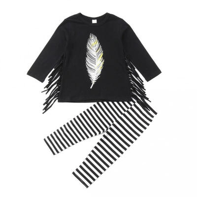 

Fashon 2-7Year Kids Baby Girl Clothes T-shirt Top Leggings Pants Outfit Sets Tracksuit