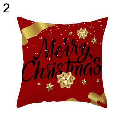 

Merry Christmas Elk Star Cushion Cover Pillow Case Home Office Sofa Chair Decor