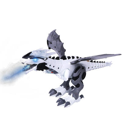 

Electric Dinosaurs Kid Toy Walking Spray Swing Robot Model with Light Sound