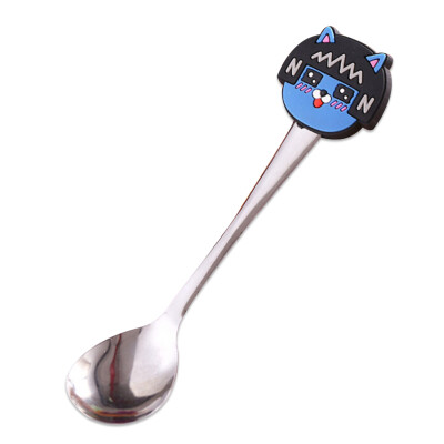 

Stainless Steel Spoons with Kawaii Silicone Cartoon Characters Kids Coffee Spoon Fashion style