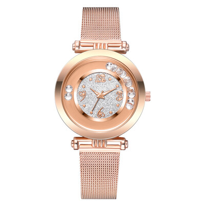 

Steel belt ladies watch 2019 new quicksand ball quartz watch alloy strap ladies watch
