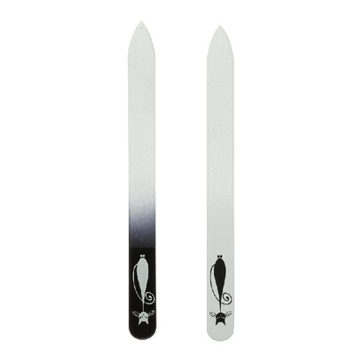 

2pcs Crystal Nail File with Case Cat Print Nail Art Care Tool Nail Sanding Buffing Tool Manicure Nail Polishing Set