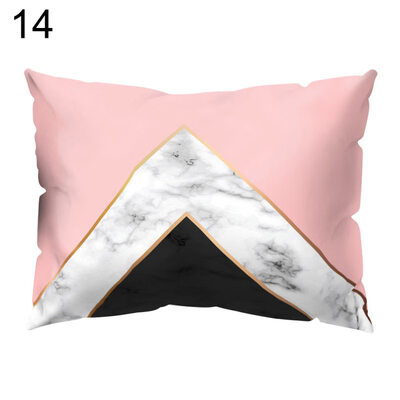 

Marble Grain Geometric Print Pillow Case Sofa Waist Throw Cushion Cover Decor