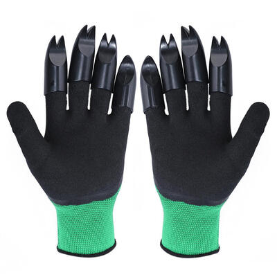 

1 Pair Garden Gloves with 8 Fingertips Claws Raking Digging Planting Gloves