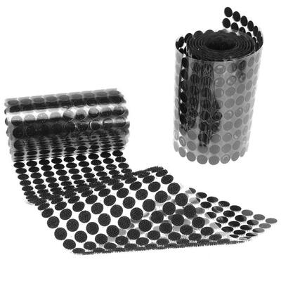 

500 Pairs Double-sided Adhesive Fastener Tape Hooks Loops Disks Black