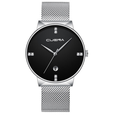 

Gobestart Luxury Ultra Thin Clock Male Steel Strap Casual Quartz Watch Mens Wrist Watch