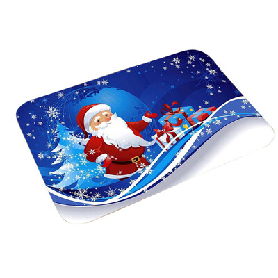

New Fashion 10 Styles Santa Claus Christmas Flannel Door Mat Floor Mat Bathroom Home Absorbent Non-Slip