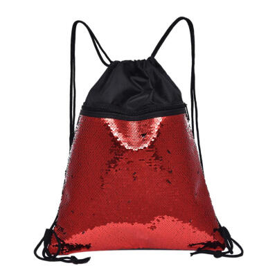 

Sequin Drawstring School Backpack Casual Women Travel Storage Shoulder Bags